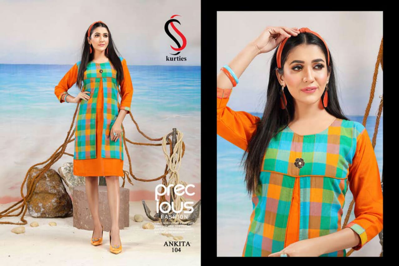 SS Ankita Handloom Cotton Printed Kurti Collection